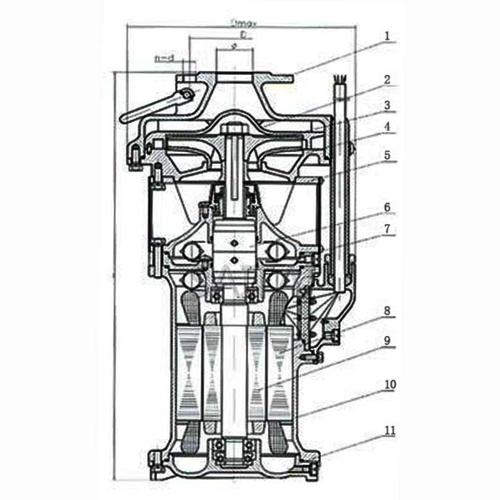 qy10-60/2-4油浸式潜水电泵结构图